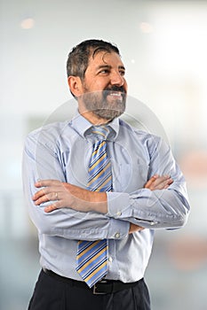 Hispanic Businessman with Arms Crossed