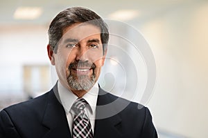 Hispanic Businessman Smiling