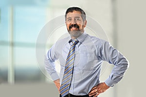 Hispanic Businessman Smiling