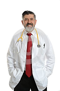 Hispanic Doctor with hands in pockets