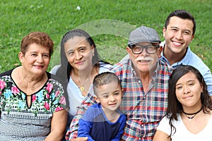 Hispanic family in the park