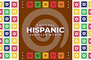 Hispanic Heritage Month Background Design Vector Collection