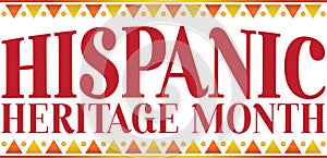 Hispanic Heritage Month Banner Gold Red
