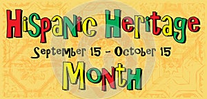 Hispanic Heritage Month Banner September - October