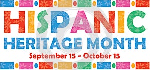 Hispanic Heritage Month Floral Banner photo