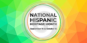 Hispanic heritage month. Vector web banner, poster, card for social media, networks. Greeting with national Hispanic heritage