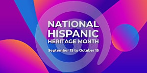 Hispanic heritage month. Vector web banner, poster, card for social media, networks. Greeting with national Hispanic heritage