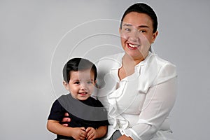 Hispanic Mother and Son