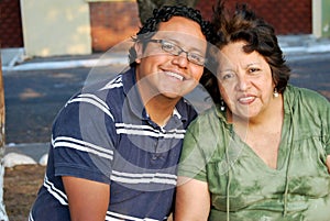 Hispanic Mother and son photo