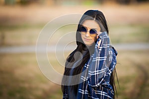 Hispanic teen with sunglasses