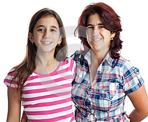 Hispanic woman and her teenage daughter