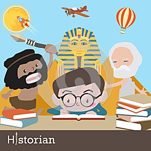 Historian occupation vector