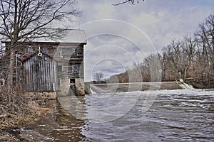 Historic 1854 Jaeger rye mill in Danville Wisconsin on the crawfish river