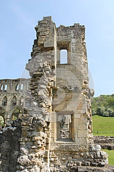 Historic abbey ruins wall