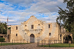 Historic Alamo at twilight