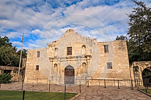 Historic Alamo at twilight