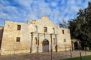 Historic Alamo at twilight