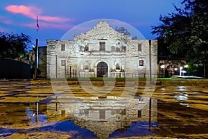 The Historic Alamo at twilight, San Antonio, Texas