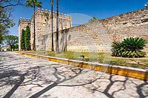 Historic Alcazar of Jerez de la Frontera in southern Spain, exterior view photo