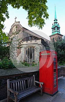 Historic All Hallows-by-the-Tower or St. Mary the Virgin or All Hallows Barking - an ancient Anglican church on Byward