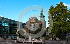 Historic All Hallows-by-the-Tower or St. Mary the Virgin or All Hallows Barking - an ancient Anglican church on Byward