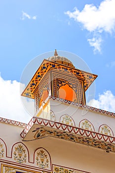 Historic Amber palace Chhatri, umbrella in Jaipur, Rajasthan, India