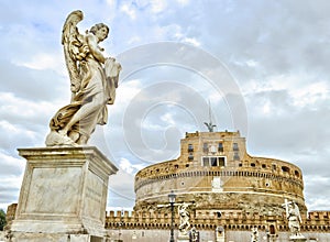 Historic ancient Castle of Saint Angel in Rome