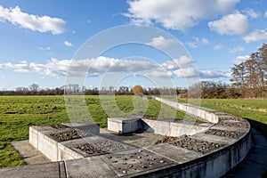 Historic archeologic outdoors excavated site