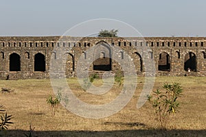 Historic architecture, caarvan - sarai, mandav, madhya pradesh, india.
