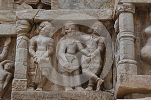 Historic architecture carving at jagdish temple, udaipur, rajasthan, india