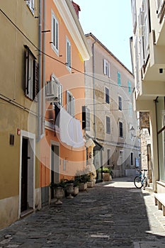 Historic architecture of Piran, Slovenia.