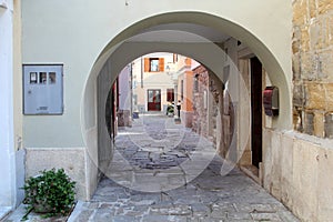 Historic architecture of Piran, Slovenia.