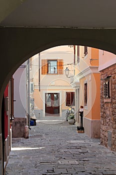 Historic architecture of Piran, Slovenia.