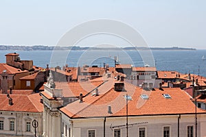 Historic architecture of Piran, Slovenia.