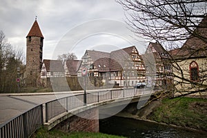 Historic architecture in Weil der Stadt, Baden-Wuerttemberg, Germany
