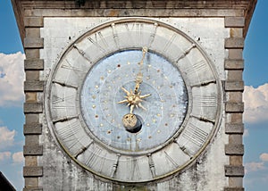 Historic Astronomical Clock of Civic Tower of Porta Vecchia in Este