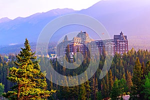 Historic Banff Springs Hotel in the Canadian Rockies