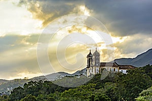 Historic baroque church on top of the hill