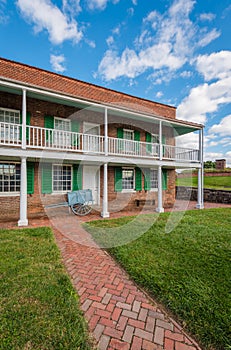 Historic barracks at Fort McHenry, in Baltimore, Maryland