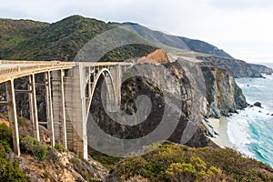 The Historic Bixby Bridge. Pacific Coast Highway California