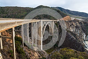 The Historic Bixby Bridge. Pacific Coast Highway California photo