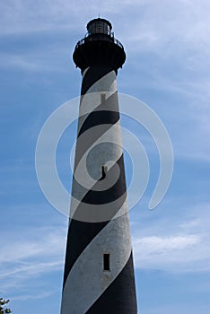 Historic Bodie Island Lighthouse at Cape Hatteras National Seashore on the Outer Banks of North Carolina.