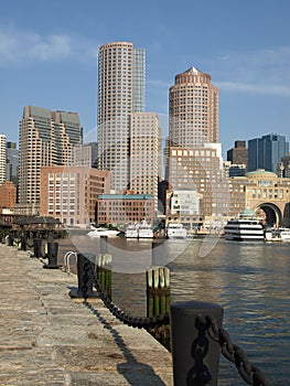 Historic Boston Harbor Waterfront vertical