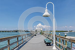 Historic Bradenton Beach fishing pier on Anna Maria Island, Florida photo