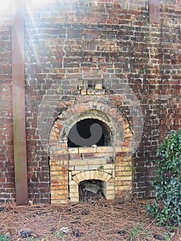 Historic Brick Beehive Domed Kiln Firebox Decatur Alabama photo