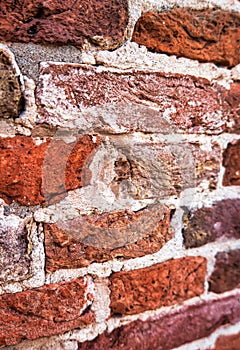 historic brick wall weathered