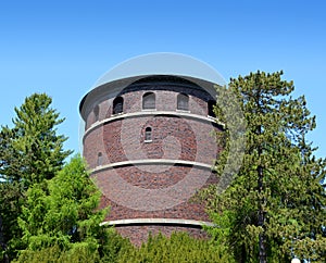 Historic brick water tower