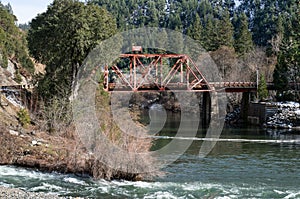Bridge to Belden Town on the Feather River
