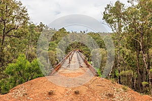 Historic bridge over the Murray River destroyed by Lower Hotham forest fire February 2015