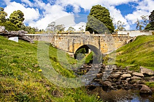 Historic Bridge over the Teatinos River in Colombia located next to the Boyaca Bridge photo